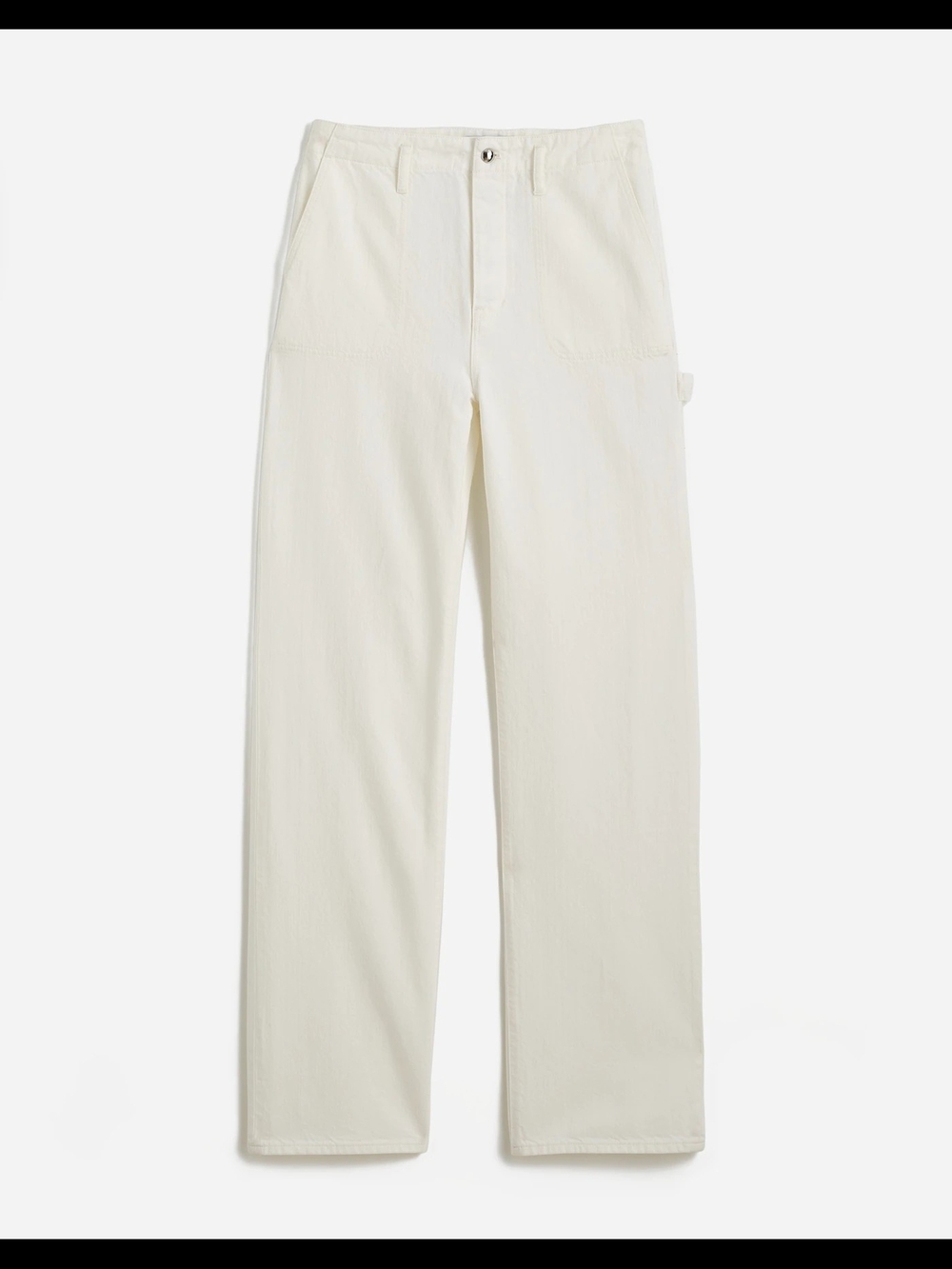 Madewell Alexa Chung Off White High-Rise Button-Fly Pants